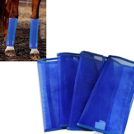 4pcs Horse Leg Protection Covers Mosquito Shields for Horse Foot Safety Wraps