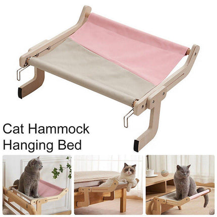 Window Hanging Cat Hammock Solid Wood Sun Bed Nest for All Seasons Durable