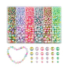 1890PCS Mermaid Faded Colour Perforated Pearl DIY Craft Set Jewelry Making