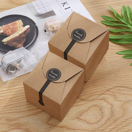 100x Kraft Paper  Party Wedding Favour  Bomboniere Candy Boxes 9*9 12*12cm Aimall