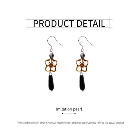 Petal Shaped Pearl Earrings For Women Elegant Vintage Style Fashion Jewelry