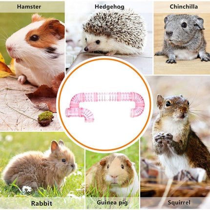 8X Hamster Cage Tunnel Squirrel Guinea Pig Hedgehog Small Animals Tube Toy - Aimall
