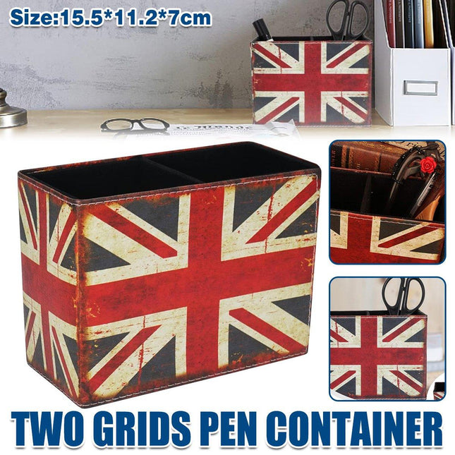 Two Compartment Desktop Organiser Storage Box Office Desk Organizer Supplies