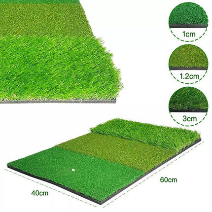 3in1 Golf Training Mat Portable Hitting Practice Driving Range Training Tool