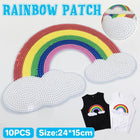 10PCS Large Colorful Sequin Embroidered Rainbow Patches DIY Clothing Accessories