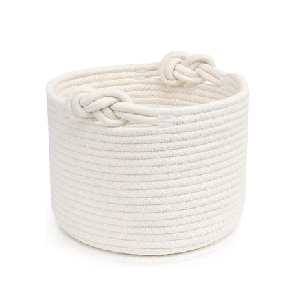 Twist Handle Round Storage Basket Durable Storage Bag Organiser Laundry Holder