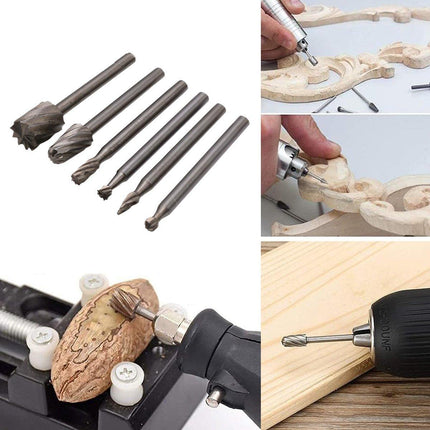 11 PCS/SET Rotary Multi Tool Cutting Guide Attachment Kit HSS Router Drill Bit - Aimall