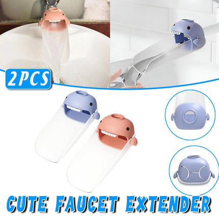2PCS Cartoon Animal Faucet Extender Bathroom Sink Tap Water Splash Guard Device