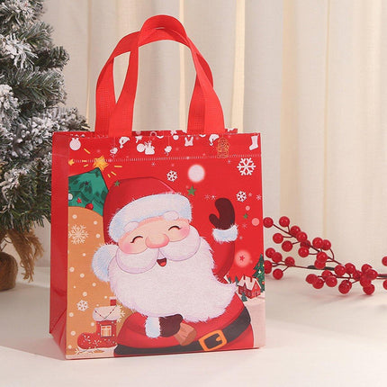 25pcs Christmas Non-Woven Shopping Tote Bags Printed Colour Party Gift Bags
