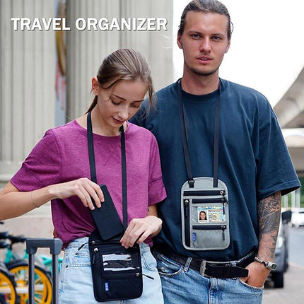 Multi-Functional Travel Passport Document Bag Protective Case Cover Holder