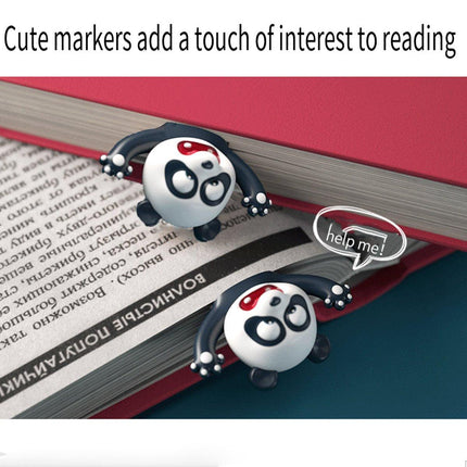 2pcs Cute 3D Panda Bookmarks Creative Animal Bookmarks for Reading Lovers
