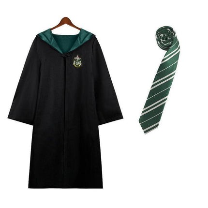 AU Harry Potter Gryffindor Ravenclaw Slytherin Robe Cloak Tie Costume Wand Scarf - Aimall