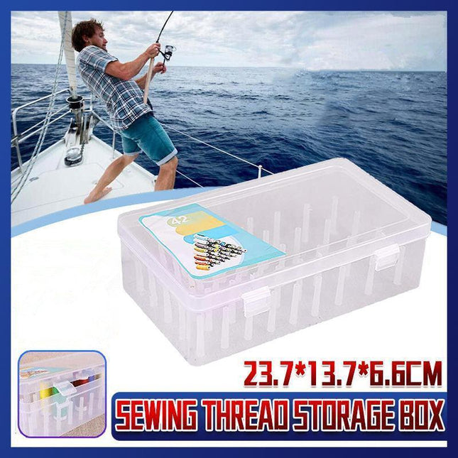 42 Spool Sewing Thread Storage Box Embroidery Bobbin Case Holder Organizer Au - Aimall