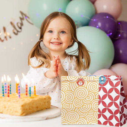 40PCS Paper Colorful Party Favor Bags for Cakes Cookies Wedding Birthday