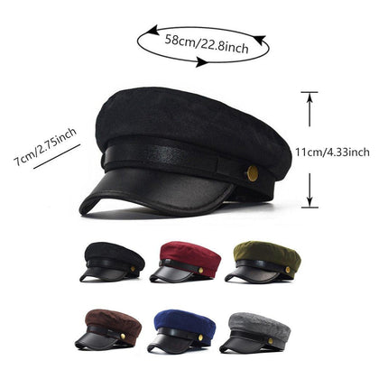 Womens Beret Cap Duckbill Newsboy Hat Casual Octagonal Hat Fashion Vintage