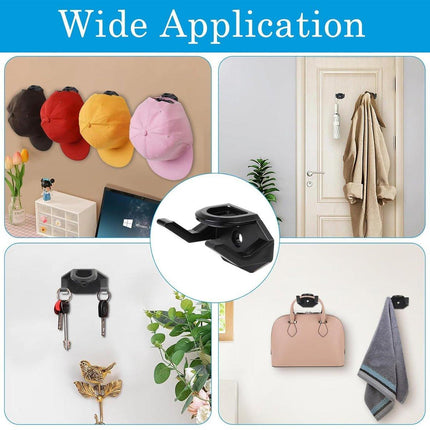 10PCS Self Adhesive Hat Rack Display Hooks Wall Door Baseball Cap Holder Hanger