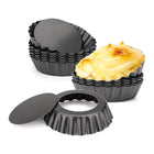 12PCS Mini Detachable Tart Mold Baking Cake Pan Nonstick Bottom Cupcake Molds