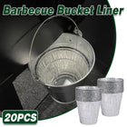 20pcs Tin Foil BBQ Bucket Liners Disposable Outdoor Grill Liner for Cookin