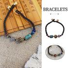 Ethnic Style Handmade Bracelet Color Stone Sky Bead Fashion Round Bead Bracelet