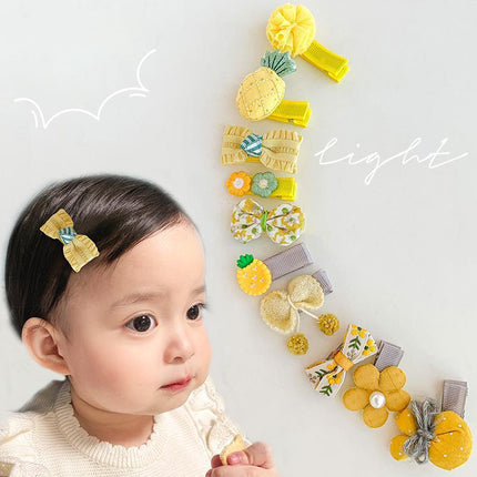 5PCS Girls Bowknot Snap Hair Clips Headband Cute Hair Accessories Set
