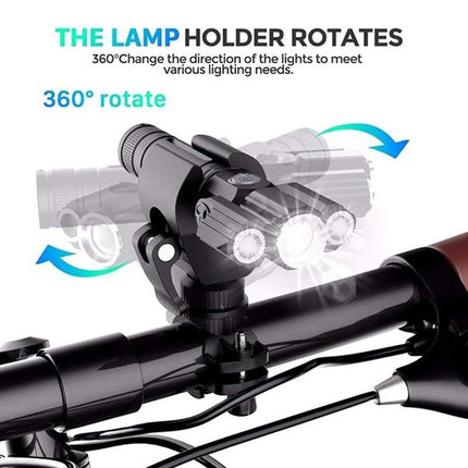 1pc Bike Front Rear LED Lights Set Mountain Bicycle USB Rechargeable Torch Lamp No Battery