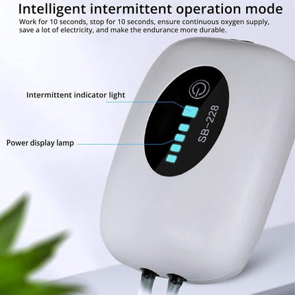 USB Rechargeable Portable Fish Oxygen Pump Silent Battery Aerator Dual-purpose