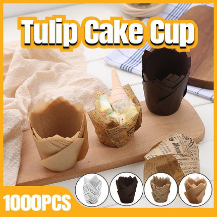1000PCS Grease-proof Cupcake Liners Muffin Cup Cup Cake Paper Cup Large - Aimall