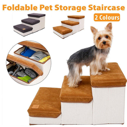 Foldable Pet Dog Stairs Puppy Step Ladder for Bed Sofa Portable Climbing Ramp