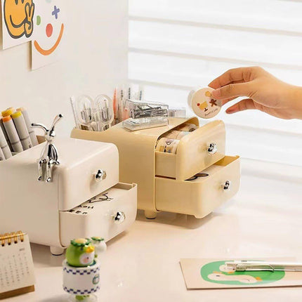 Multifunctional Desktop Organizer Storage Drawer Box for Office and Study Desks