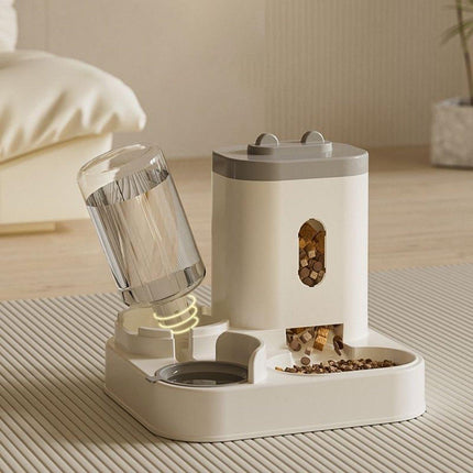 2in1 Pet Bowl Vertical Feeder and Drinker Cat Dog Bowl Water and Food in One