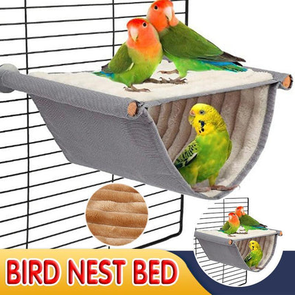 L Size Bird Nest Bed Hanging Hammock Snuggle Hut Parrot House Toy Bird Cage Perch - Aimall