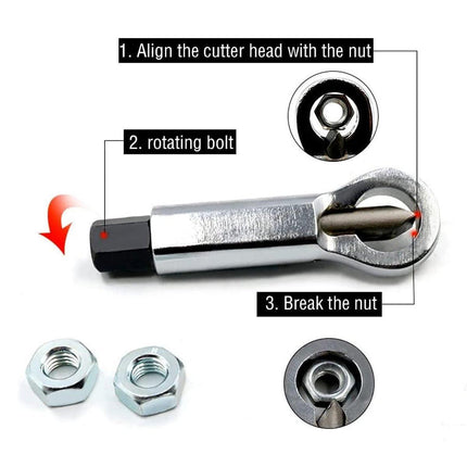 4PCS Metal Nut Splitter Breaker Manual Pressure Cracker Remover Extractor 9-27mm - Aimall