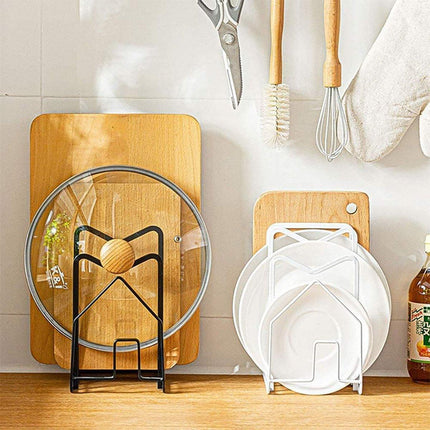 Kitchen Pot Lid Rack Chopping Board Holder Storage Organizer Countertop Shelf