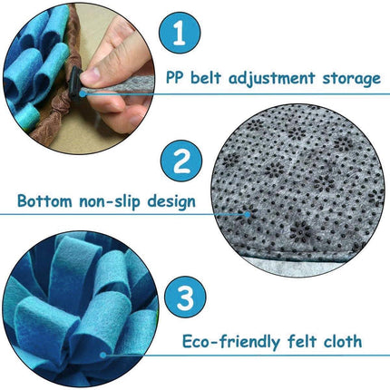 Pet Sniffing Mat Dog Training Slow Feeder Puzzle Toys Interactive Snuffle Mat