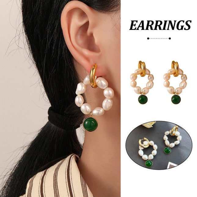 Elegant Vintage Pearl Earrings Women Classic Jewelry Fashion Accessories