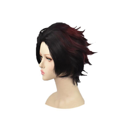 Demon Slayer Kimetsu No Yaiba Kamado Tanjiro Cosplay Costume Kimono Dress Wig AU - Aimall