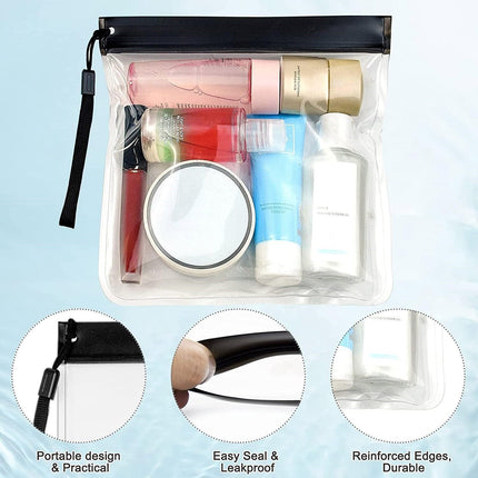 10pcs Frosted Zipper Pouch Document Mask Storage Bag Underwear Towel Organizer