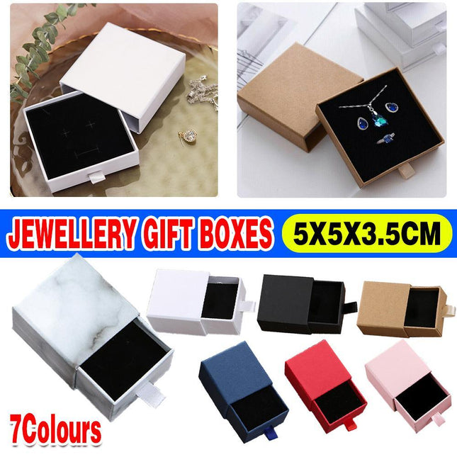 Jewellery Gift Box Necklace Ring Bracelet Bangle Earring Cardboard Box 5*5*3.5cm - Aimall
