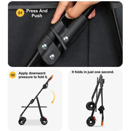 Foldable 2 in 1 Pet Stroller for Outdoor Travel Outing Lightweight Pet Carrier