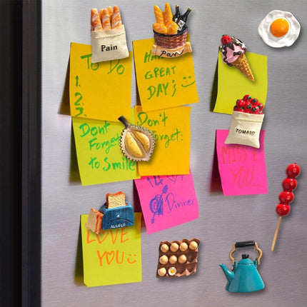 10pcs 3D Simulation Food Stickers for Fridge Fun Food Toy Magnets Decorative Set