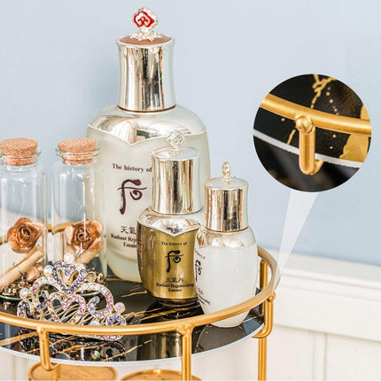 Round Multi-Tier Metal Storage Rack for Bathroom Vanity Kitchen Storage Rack