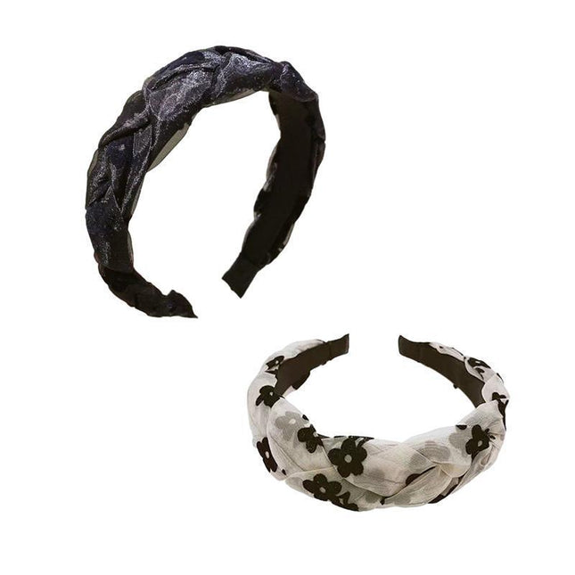 Non-slip braid Hair Accessories Hair Hoop Bands Women Girl Flower Headband Party - Aimall