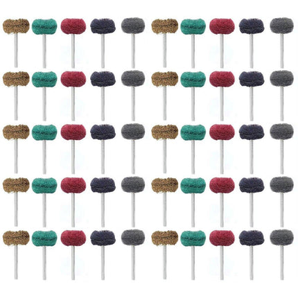 50pcs Mini Nylon Brush Set Grinding Head Polishing Machine Accessories Tools