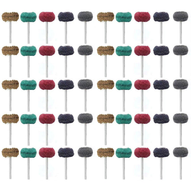 50pcs Mini Nylon Brush Set Grinding Head Polishing Machine Accessories Tools