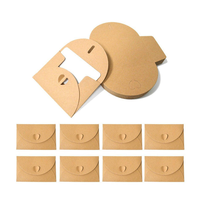 100pcs Vintage Kraft Wedding Envelopes Greeting Cards DIY Invitations Pack