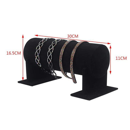 Jewelry Display Stand Headband Holder Organizer Chains Velvet Storage Rack - Aimall