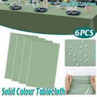 6pcs Green Disposable Tablecloths for Party and Event Decorations Table Covers