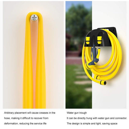 3pcs Wall Mounted Hose Holder Rack Plastic Garden Hose Storage Rack Organizer