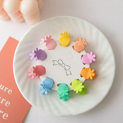 10Pcs Mini Hair Clips Girls Hairpin Clamps Plastic Claws Mix Colour Ladies Kids - Aimall