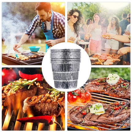 20pcs Tin Foil BBQ Bucket Liners Disposable Outdoor Grill Liner for Cookin